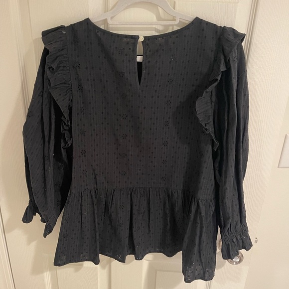 Target Black Ruffle Blouse - Picture 4 of 4